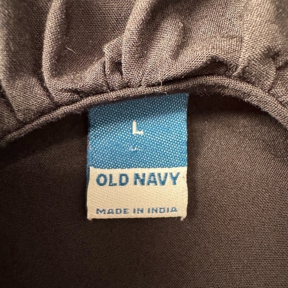 Old Navy V-Neck Black Tiered Mini Dress with Pockets Large - Picture 6 of 8